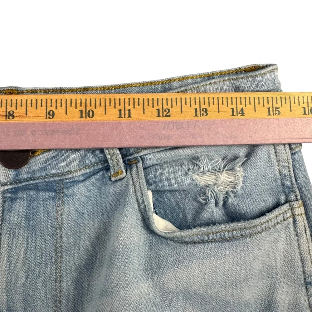 Wrangler x Barbie Distressed High‎ Rise Straight Leg Jeans Light Wash MGW25MN 7